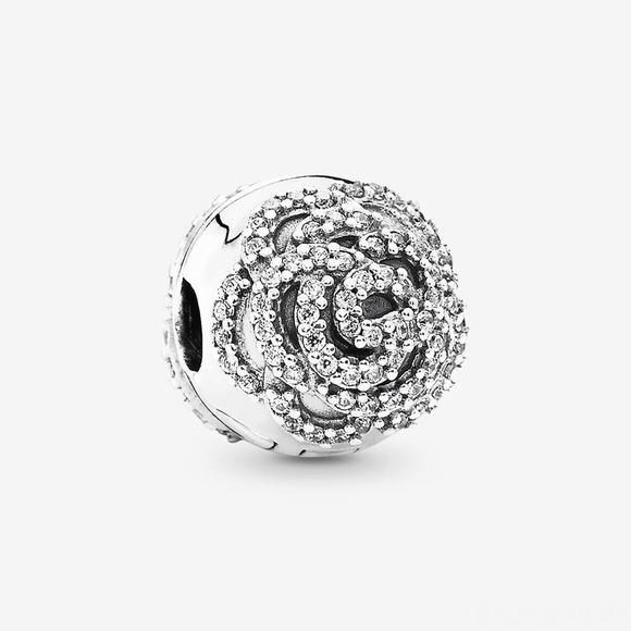 Pandora Shimmering Rose Clip